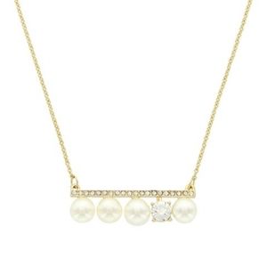 Olivia Welles Gold & Crystal Jamie Bar Necklace